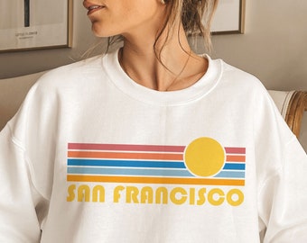 Retro San Francisco Sweatshirt: Unisex California Crewneck