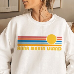 Anna Maria Island Florida Sweatshirt Retro Sunset Unisex - Etsy