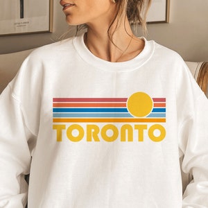 Toronto Sweatshirt: Retro Sunrise Unisex Crewneck - Customizable