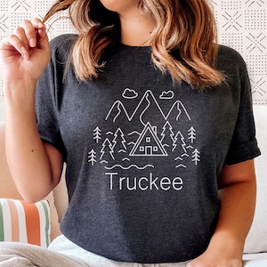 Truckee, California Shirt, Forest Mountain Unisex Truckee T-Shirt - Personalisierung verfügbar