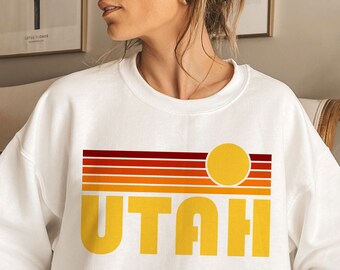 Retro Utah Sweatshirt: Unisex Sunrise Sunset Graphic