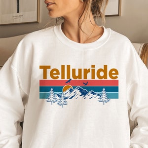 Telluride, Colorado Sweatshirt, Mountain Sunset Unisex Telluride Sweatshirt