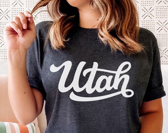 Utah T-shirt, handbedrukt unisex Utah-shirt - personalisatie mogelijk