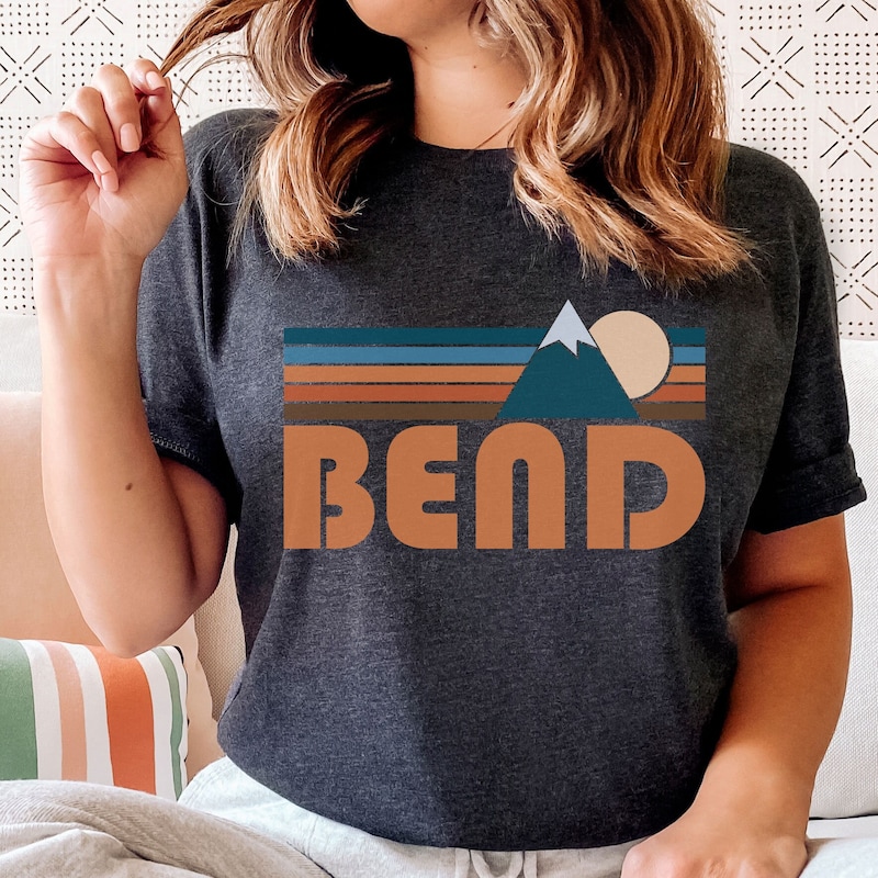 Bend Youth T-Shirt - Retro Mountain Oregon Kid's TShirt main image 1