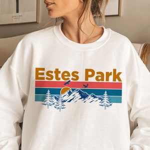 Estes Park, Colorado Sweatshirt, Mountain Sunset Unisex Estes Park Sweatshirt - Personalization Available