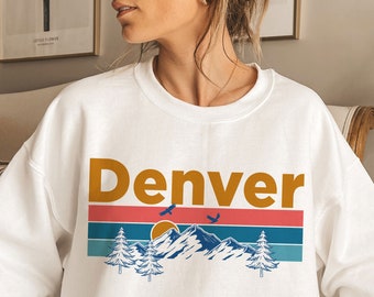 Moletom Denver Colorado: Mountain Sunset Unissex Crewneck