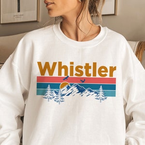 Whistler, Canada Sweatshirt, Mountain Sunset Unisex Whistler Sweatshirt - Personalization Available