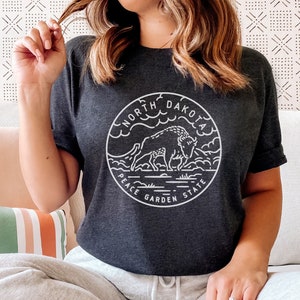 North Dakota Bison T-Shirt: Unisex State Pride Tee