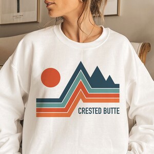 Crested Butte Colorado Sweatshirt: Retro Unisex Crewneck