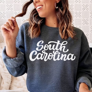 South Carolina Sweatshirt, Unisex Hand Lettered South Carolina Sweatshirt - Personalization Available