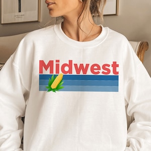 Midwest Sweatshirt, Retro Maïs & Landbouw Unisex Midwest Sweatshirt