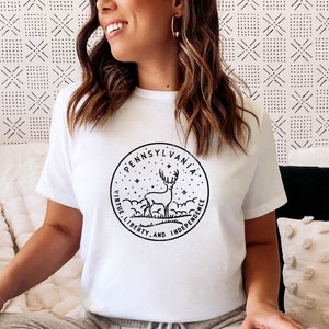 Pennsylvania T-Shirt, Distressed State Design Unisex Pennsylvania Shirt - Personalization Available