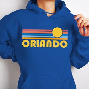 Orlando, Florida Hoodie, Retro Sunrise Unisex Orlando Sweatshirt - Personalization Available