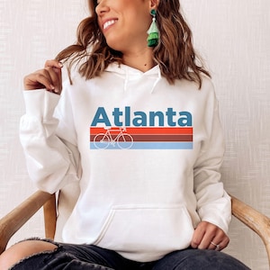 Atlanta, Georgia Hoodie Retro Bike, Unisex Atlanta Hoodie / Sweatshirt - Personalization Available