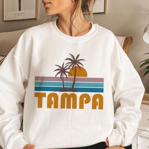 Retro Tampa Florida Sweatshirt: Unisex Palm Tree Crewneck