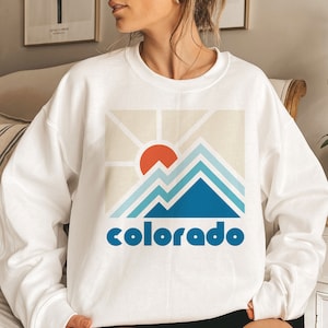 Colorado Unisex Sweatshirt, Minimal Style Colorado Sweatshirt, Colorado Mountain Sweater - Personalization Available