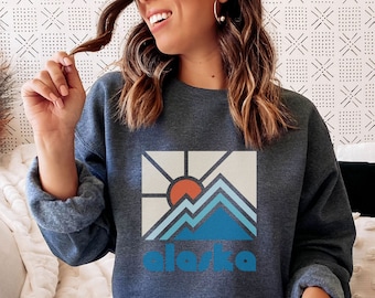 Felpa Alaska Mountain: girocollo unisex minimalista