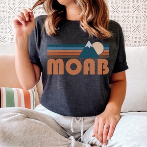 Moab, Utah Shirt, Retro Mountain Unisex Moab T-Shirt - Personalization Available
