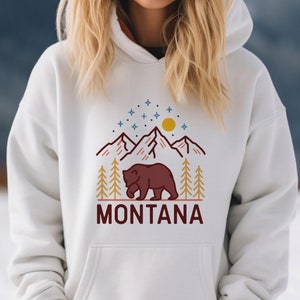 Retro Montana Hoodie: Unisex Cotton-Blend Sweatshirt