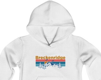 Breckenridge, Colorado Youth Hoodie Sweatshirt, Mountain Sunset Unisex Breckenridge Youth Sweatshirt