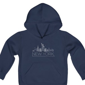New York Youth Hoodie, Skyline New York Youth Sweatshirt - Personalization Available