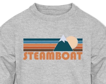 Steamboat, Colorado Youth Sweatshirt, Retro Mountain Youth Steamboat Sweatshirt