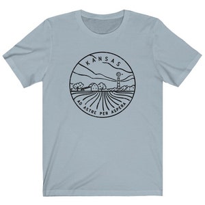 Kansas T-Shirt, Distressed State Design Unisex Kansas Shirt - Personalization Available