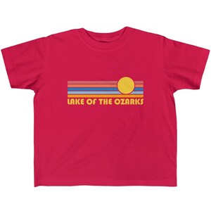 Lake of the Ozarks Toddler Shirt, Retro Sunrise Lake of the Ozarks, Missouri Kid&#39;s T-Shirt - Personalization Available