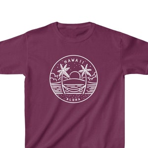 Hawaii Youth T Shirt, State Design Unisex Hawaii Kid&#39;s T-Shirt - Personalization Available