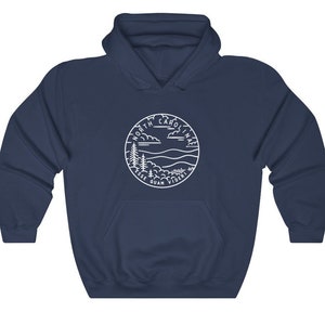North Carolina Hoodie, State Design Adult Unisex North Carolina Sweatshirt - Personalization Available