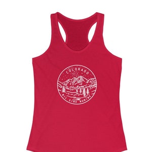Colorado Racerback Tank Top: Women&#39;s State Design, Mountain Graphic