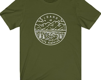 Idaho T-Shirt: Unisex State Design, Mountain Graphic