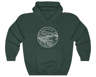 Gift Hoodie Outdoorsy Sweatshirt Portland Oregon Pacific I Love Oregon Heart Oregon North West