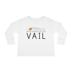 Vail Colorado Toddler Long Sleeve Shirt: Retro Unisex Tee