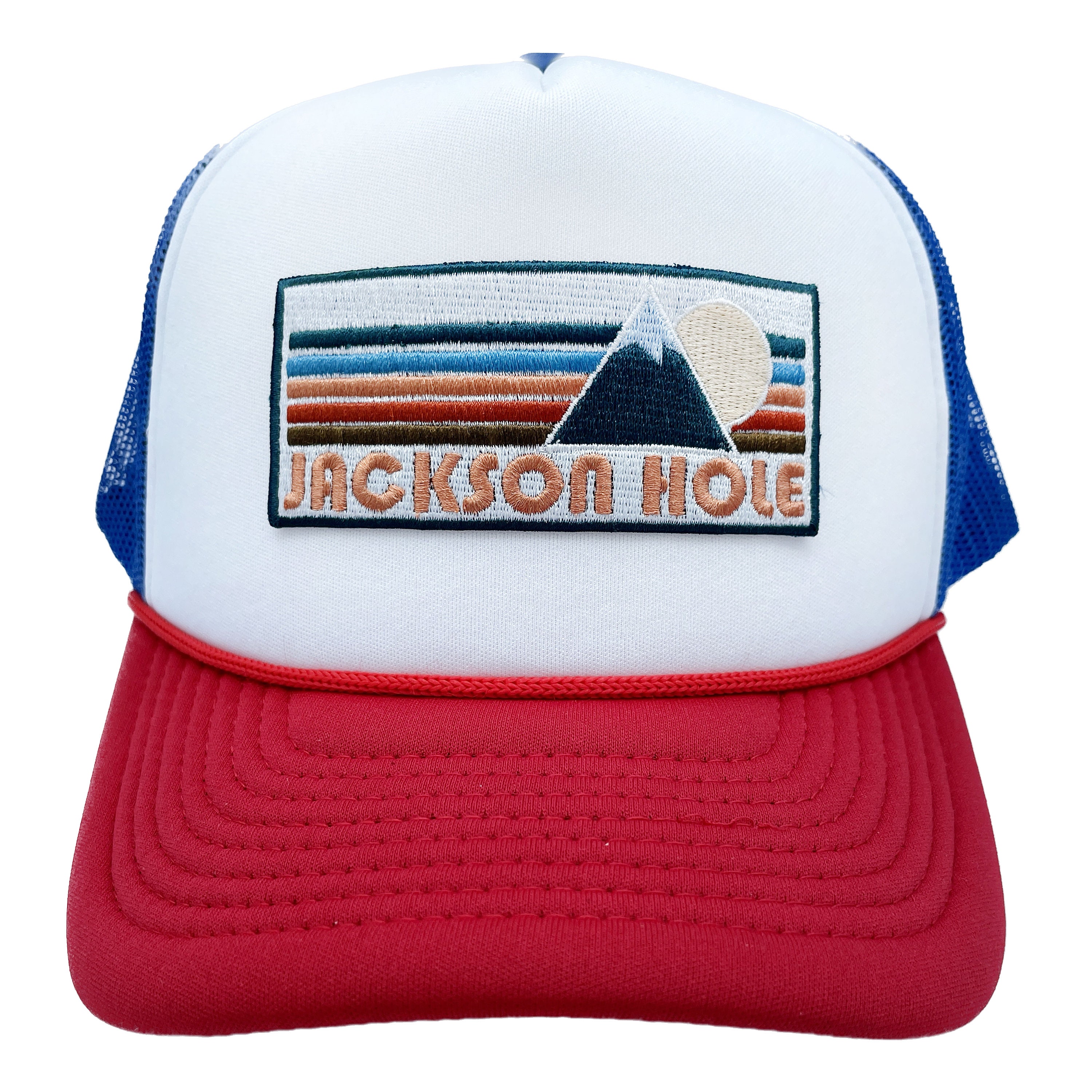 Jackson Hole Trucker Hat: Retro Embroidered Snapback, Adult  display picture 1