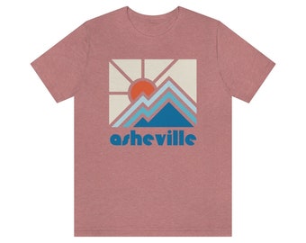 T-shirt Asheville Mountain : T-shirt rétro Caroline du Nord - Personnalisable