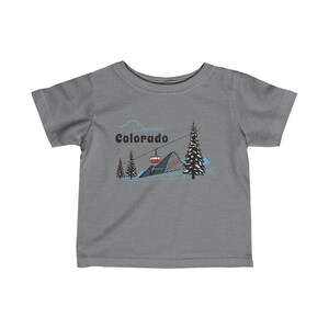 Aspen Colorado Baby Tee: Mountain Gondola Skiing Infant Shirt