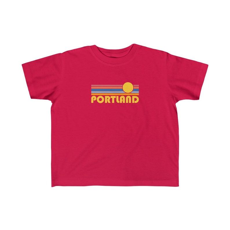 Portland Toddler Shirt Retro Sunrise Portland Oregon Kid/'s T-Shirt