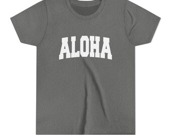 Aloha Kids Shirt, Retro Vintage Youth Graphic Tee, Aloha Gift, Vintage Style, Vacation Gift