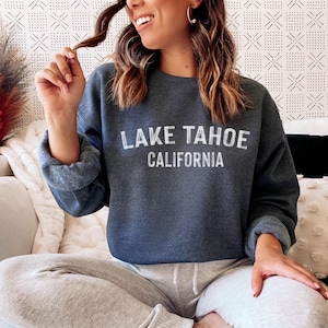 Lake Tahoe, California Sweatshirt, Paint Text Lake Tahoe Sweatshirt - Personalization Available