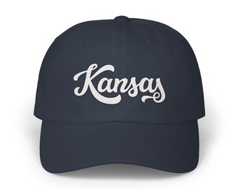 Kansas Dad Hat, Retro-Vintage-Baumwollmütze, Geschenkidee für Kansas, Vintage-Stil, Personalisierung möglich