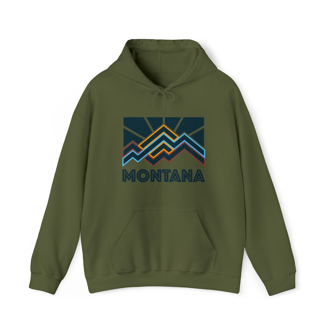 Retro Montana Hoodie: Unisex Cotton-blend Sweatshirt - Etsy
