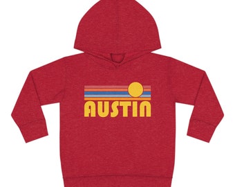 Austin, Texas Toddler Hoodie, Retro Sunrise Unisex Austin Toddler Sweatshirt