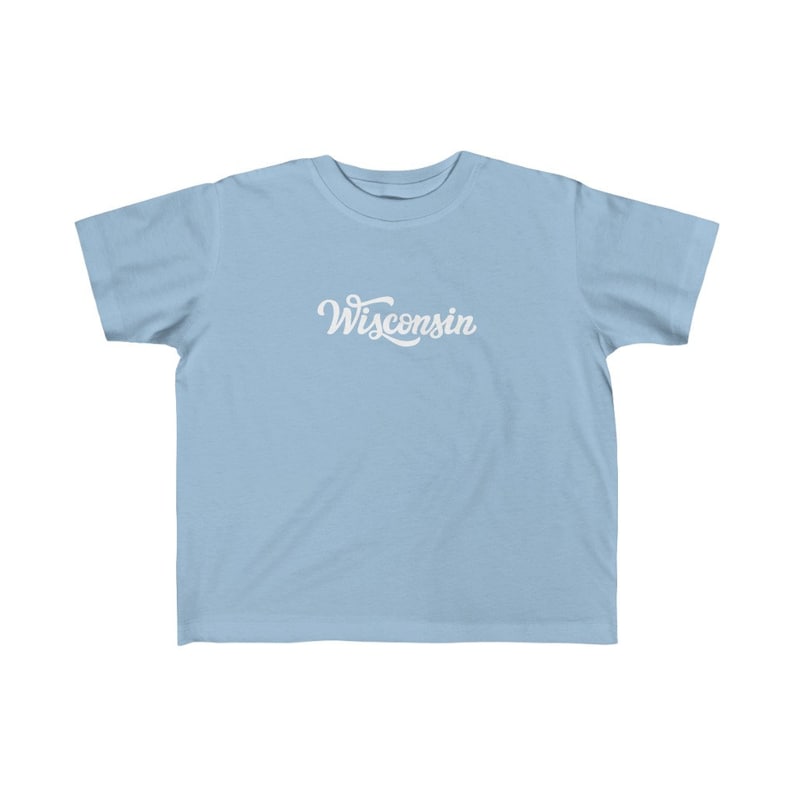 Hand Lettered Wisconsin Toddler T-Shirt Wisconsin Toddler Shirt