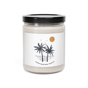 Huntington Beach, California Candle, Scented Soy Huntington Beach Candle, 9oz - Personalization Available