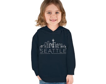 Seattle Toddler Hoodie, Skyline Unisex Seattle Toddler Sweatshirt