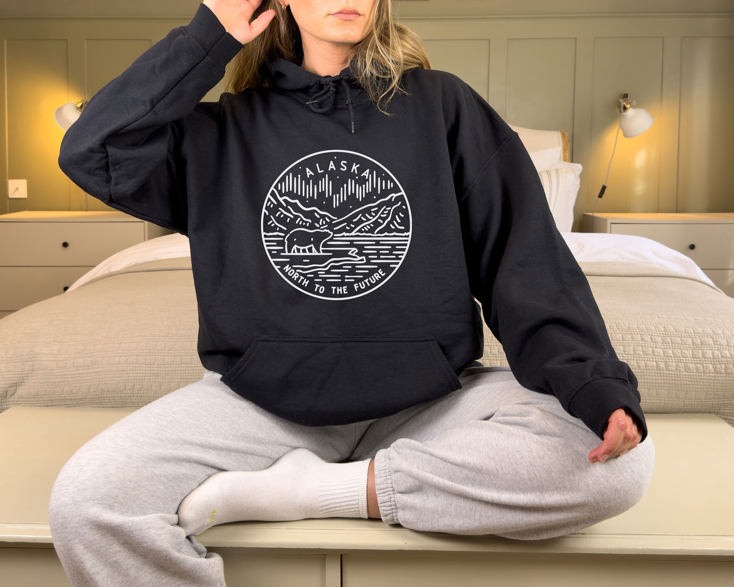 Alaska Hoodie State Design Adult Unisex, Alaska Sweatshirt