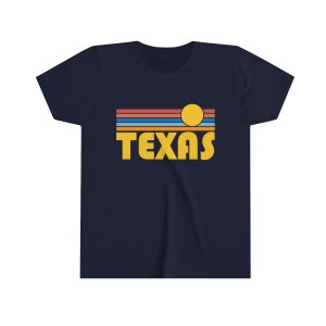Retro Sun Texas Youth T-Shirt - Bella Canvas Kid's Tee