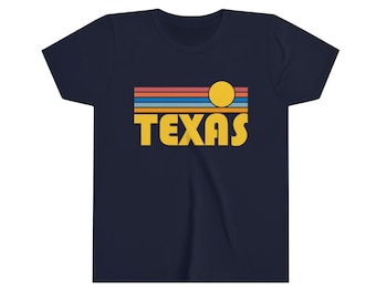 Retro Sun Texas ungdoms-T-shirt - Bella Canvas barntröja