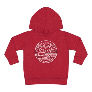 Alaska Toddler Hoodie, State Design Unisex Alaska Toddler Sweatshirt - Personalization Available